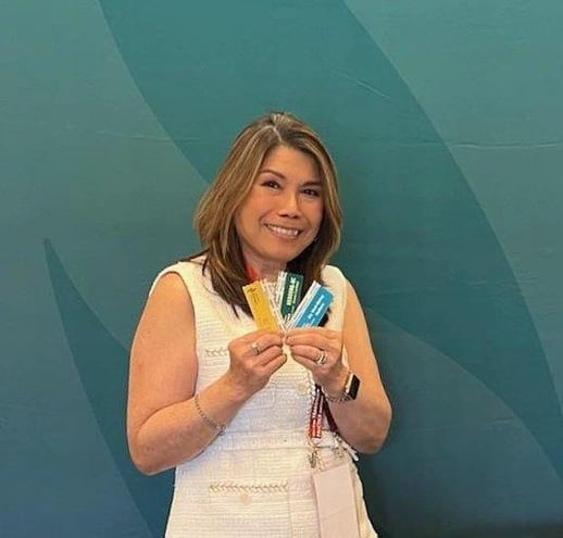 Lourdes with Ribbons 2