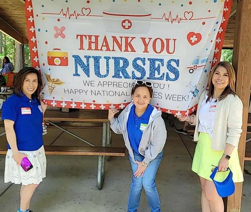 Maricon, Christine, & Lourdes at picnic